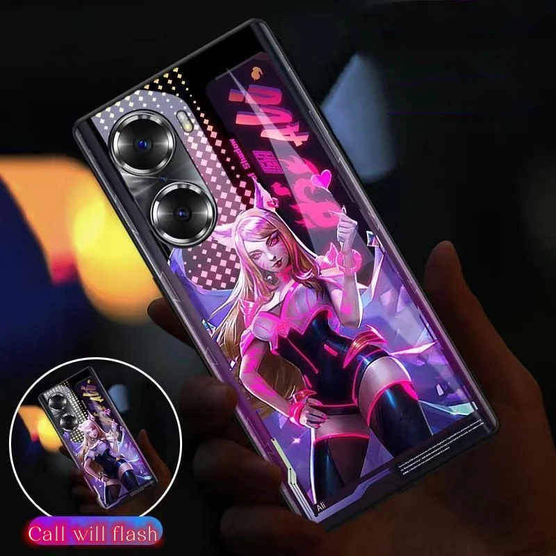 Call Light Up Led Flash Phone Cases For iPhone 11 8 7 6 6s Plus XS Max XR X SE 2020 Luminous Back Cover Accessories