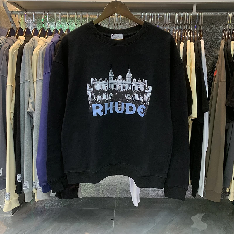 

RHUDE Sweatshirt Cotton Terry Print Castle Men Women Rhude Casual Pullover