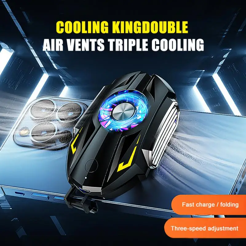 Mini Universal Mobile Phone Cooling Fan Mobile Phone Cool Heat Sink Rechargeable Folding Portable Radiator Game Cooler