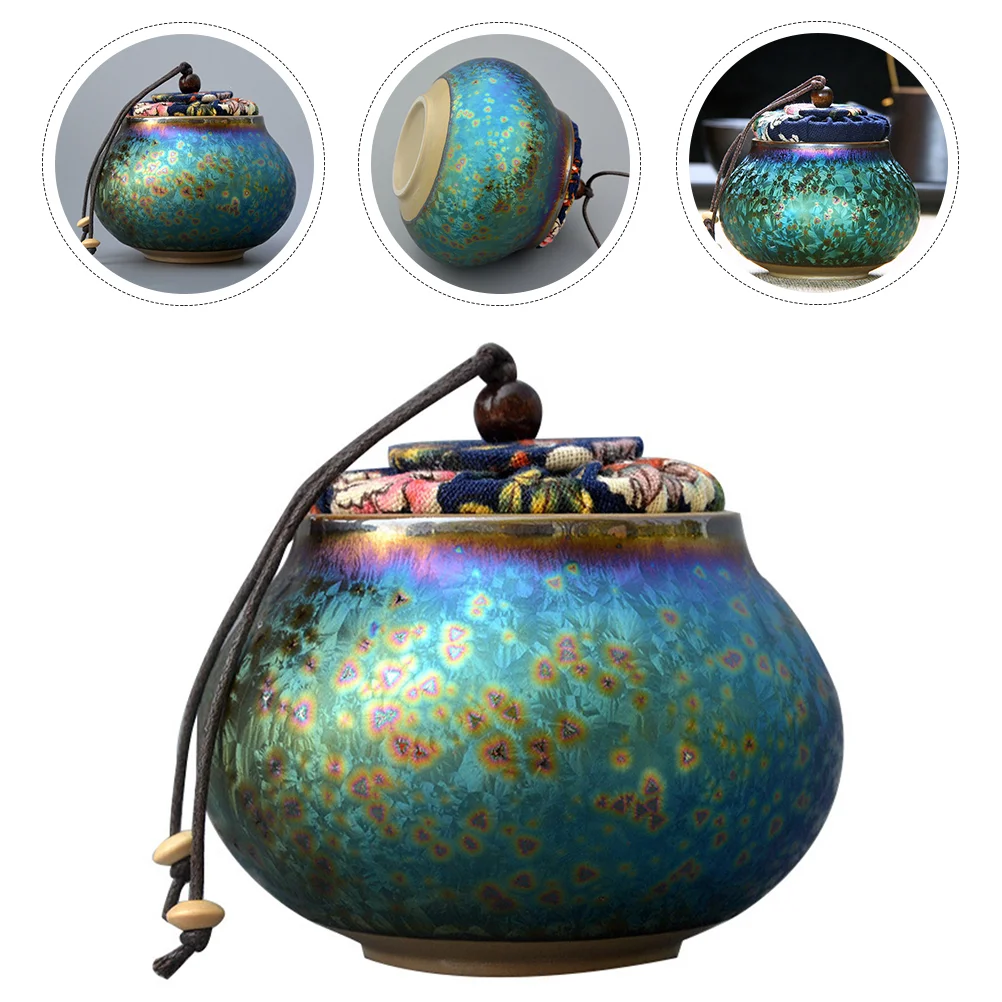 

Ceramic Tea Jar Containers Coffee Bean Storage Grounds Porcelain Tank