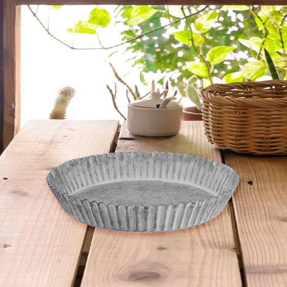 

Reusable Plant Saucer Tray Planter Round Saucer Convenient Plants Tray Bonsai Iron Tray