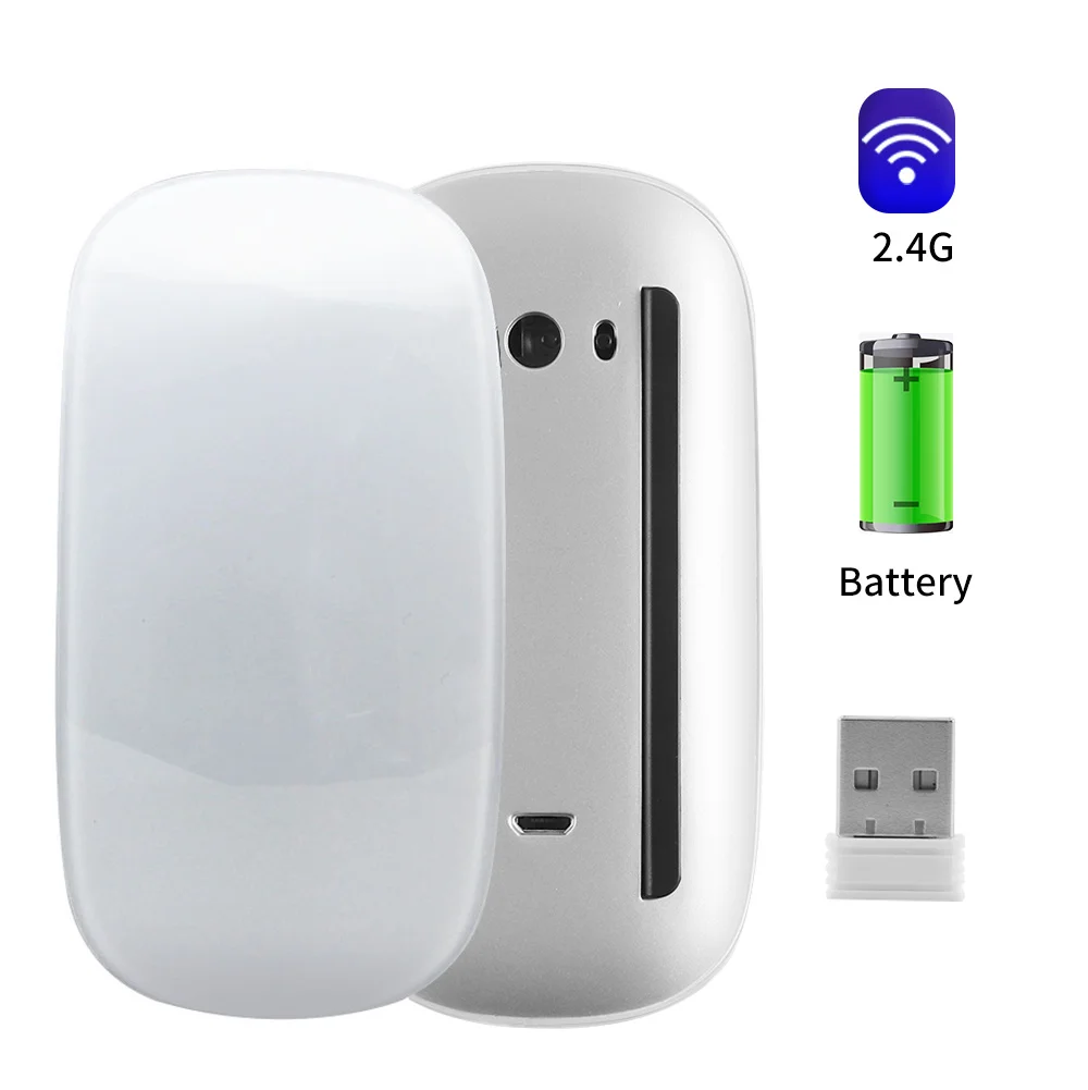

CHYI Rechargeable Magic 2.4G Wireless Touch Ultra Thin Computer Mouse Ergonomic Usb Optical Mause 3d Slim For Macbook Laptop