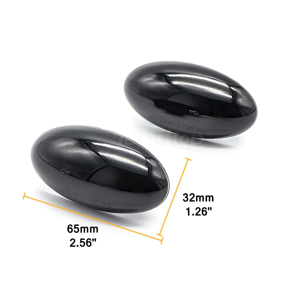 Динамический автомобильный боковой габаритный фонарь для Peugot 107 307 407 607 Citroen C3 C4 C5