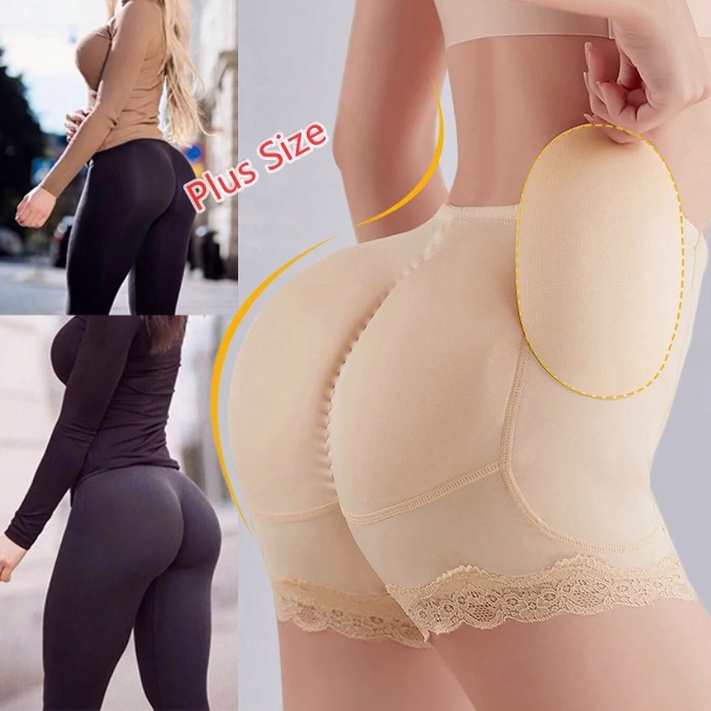 Women's Panties Slim Fit Breathable Shapewear Shaper Lifter Panties Removable Butt Hip Filler Pad Enhancer Women's Boxer Shorts