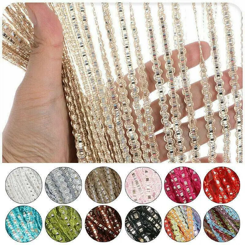 

Door String Curtain Wall Panel Fringe Window Room Divider Home Patio Bedroom Decorative Tassel Screen for Wedding Coffee House