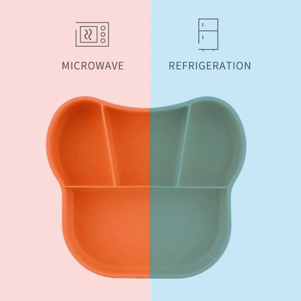 Набор детских обеденных тарелок для малышей детей взрослых лоток из пшеничной