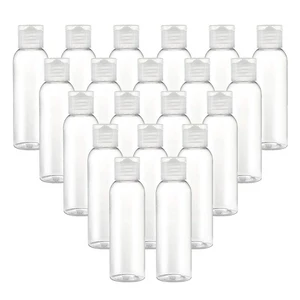 5pcs 5-100ml Plastic PET Flip Lid Lotion Bottles Wholesale Clear Cosmetic Sample Container Mini Travel Fill Vials Liquid Bottle