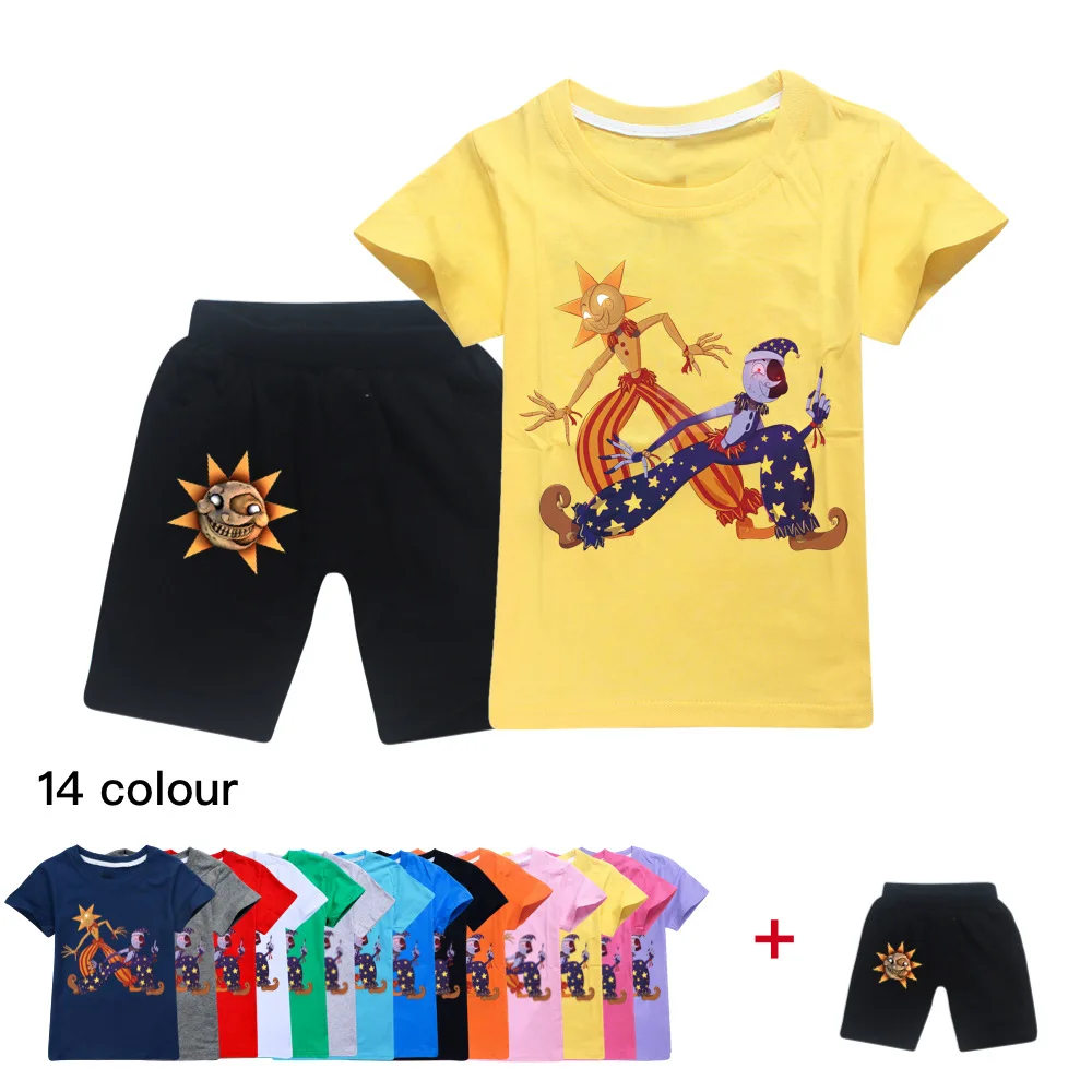 Футболка и штаны для мальчиков Fnaf хлопковая в стиле Харадзюку с рисунком игры