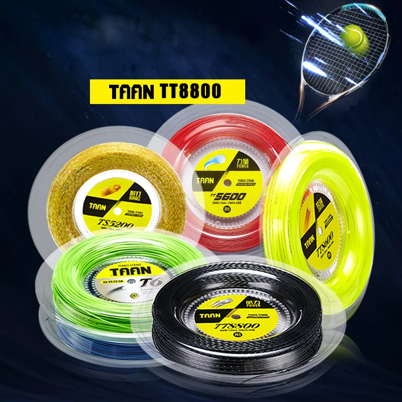 

Шнурок для теннисной ракетки TAAN, 200 м, регулируемый спин 1,20 мм, струны для ракетки прочный полиэстер
