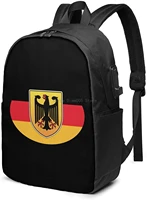 germany business laptop school bookbag travel backpack with usb charging port headphone port fit 17 in