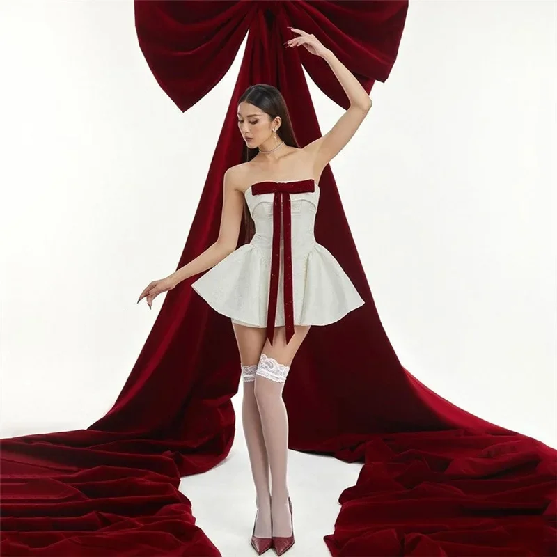 Сексуальное платье без бретелек с высокой талией женское модное осеннее новое