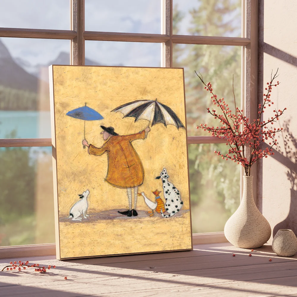 

Sam Toft Art Абстрактный пейзаж с собаками Постер