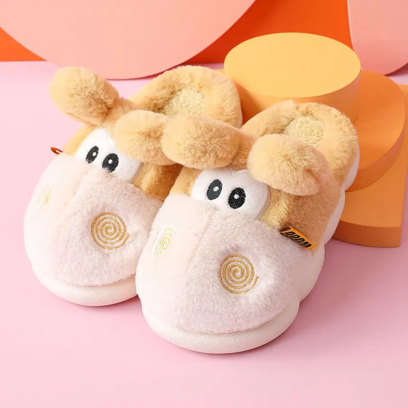 

Children Home Shoes Cashmere Cotton Slippers Kids Boy Warm Shoes Boys Girls Slippers Indoor Winter Baby Kids Shoes Slippers