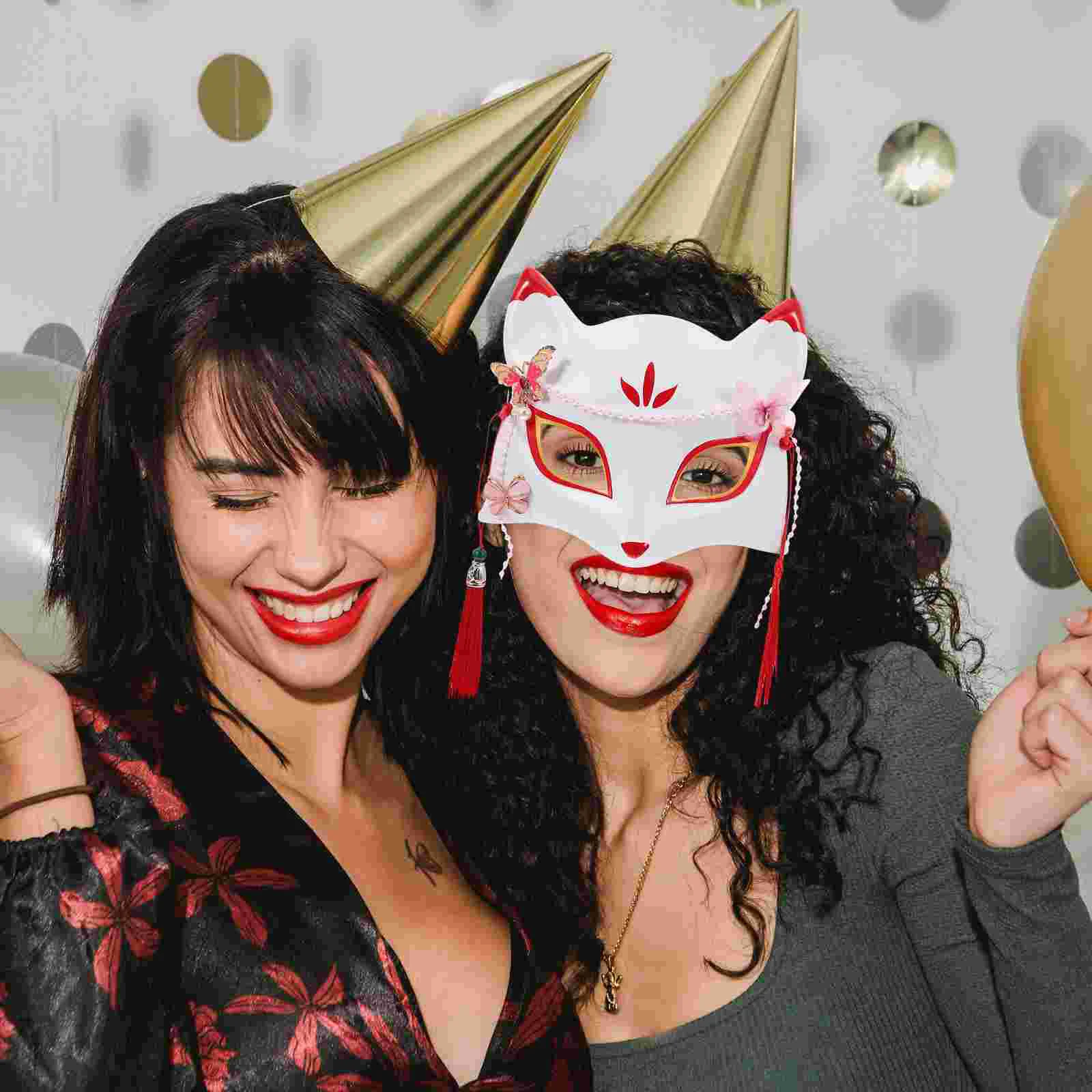 Маска лисы для девочек детский коллаген корейский реквизит косплея пластиковый