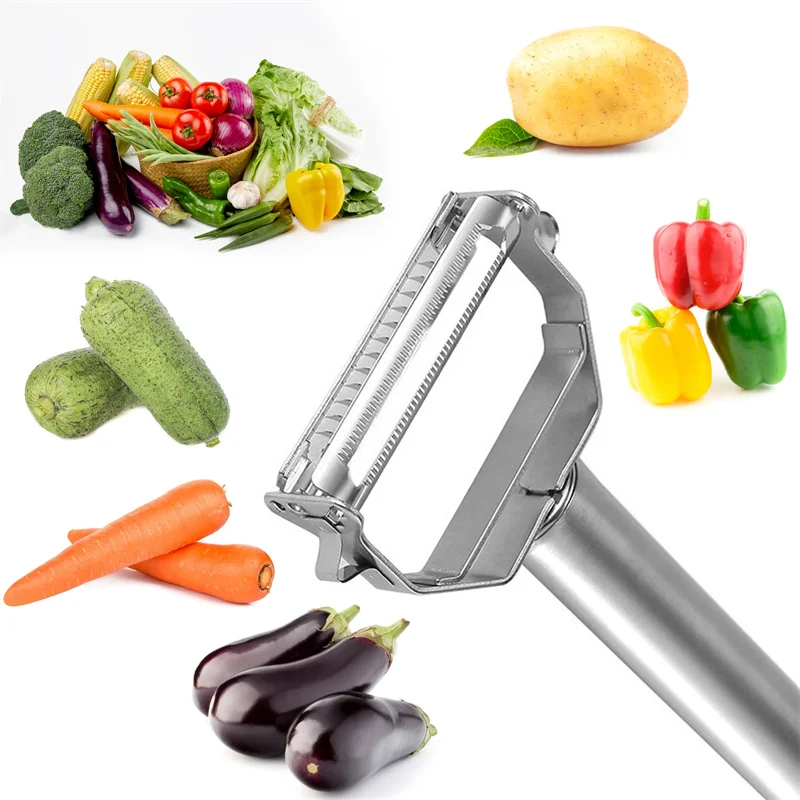 

4 in 1 Stainless Steel Multi-function Peeler Slicer Vegetable Fruit Potato Cucumber Grater Portable Sharp Kitchen Tools