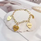 Браслет с именем личности в форме сердца, Женская цепочка из нержавеющей стали, подарок для любимого человека