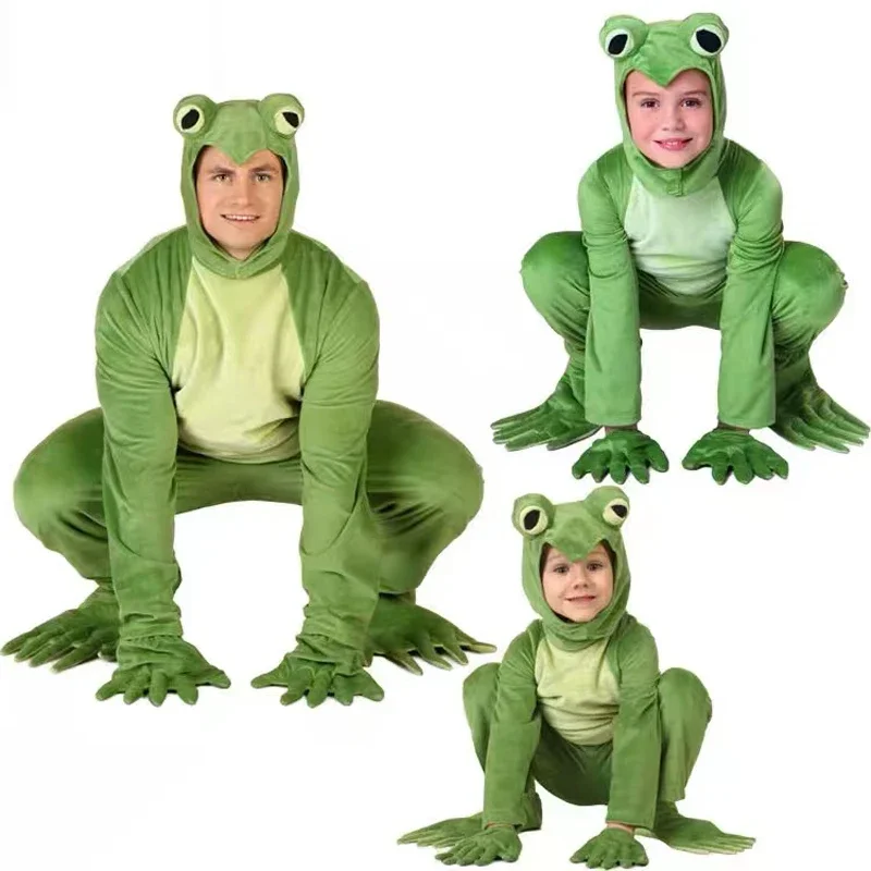 

2023NEW Frog Cosplay For Kids Adults Halloween Costumes Purim Carnival Performance Show Role Play