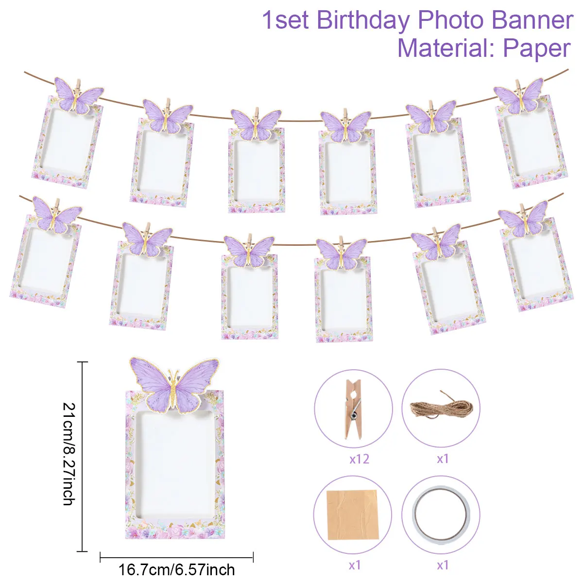 

Розовый фотобаннер для первого дня рождения FENGRISE