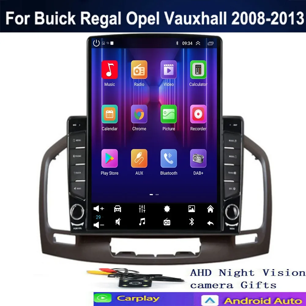 Фото Автомобильный радиоприемник Carplay Android 14 для Opel Insignia 2008-2012 для Buick Regal 2009-2013, навигация, GPS, стерео, 4G, Wi-Fi, без 2din DVD №4