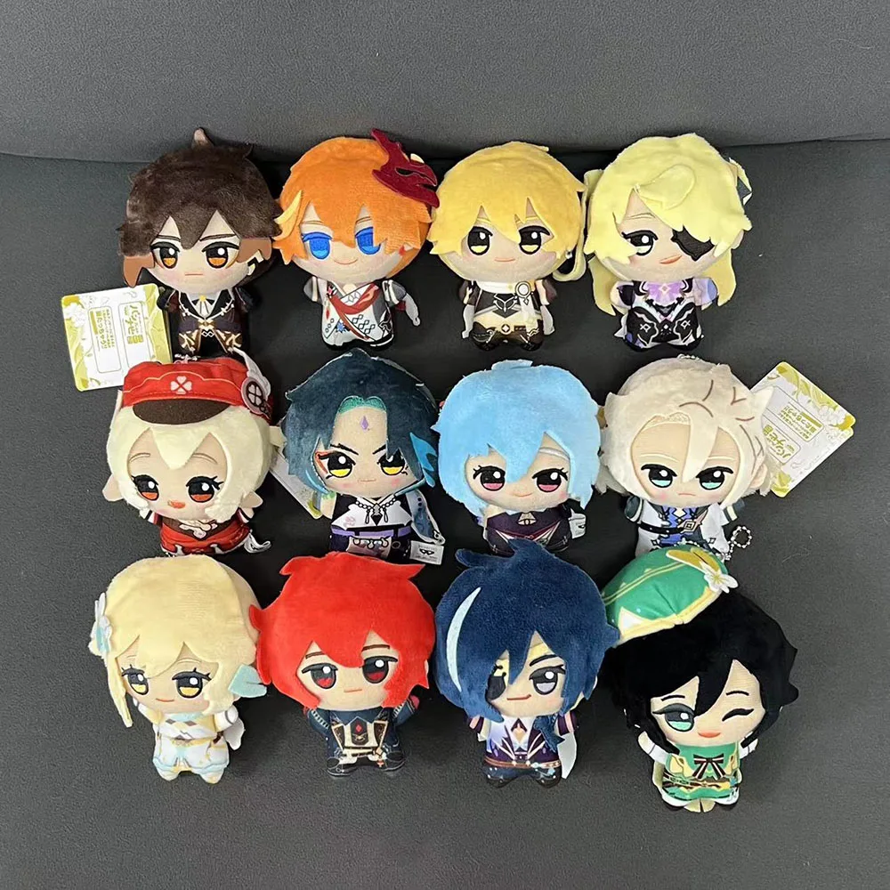 

Cartoon Anime Genshin Impact Tartaglia Zhong Li Xiao Klee Albedo Ganyu Fischl Traveler Plush Doll Pendant Keychain Backpack Gift
