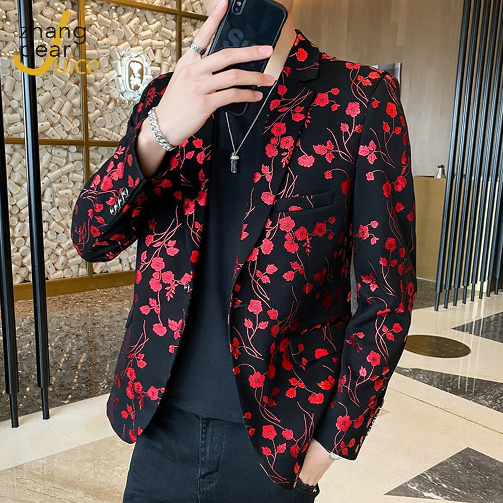 

Men's Embellished Blazer Coat Man Nightclub Blazer Wedding Party Suit Jacket Stage Singers