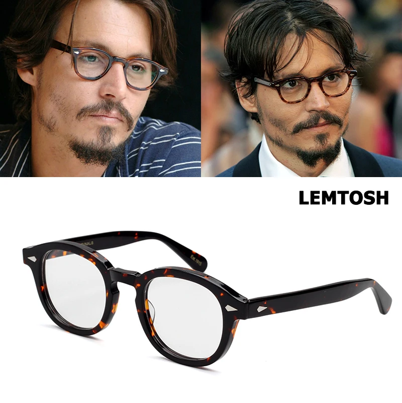 

Johnny Depp Lemtosh Eyeglasses Frame Men Women Vintage Acetate Optical Glasses Frame Brand Design Oculos De Grau Top Quality