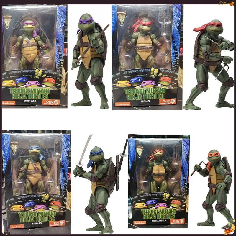 Фото Коллекционная подвижная фигурка Neca Domestic Teenage Mutant Ninja Turtles TMNT, версия по фильму 1990 года, 7 дюймов, лимитированная серия №1