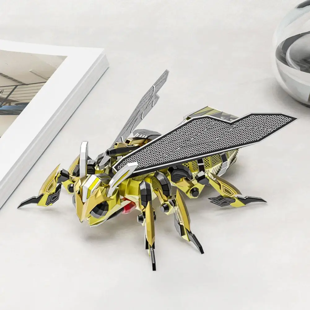 

Панк 3D Wasp модель из нержавеющей стали для взрослых комплект для сборки антистресс металлические механические Насекомые Животные игрушки Рождественский подарок для детей