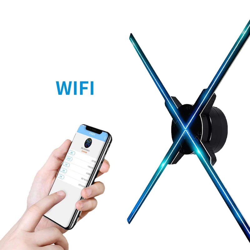 

Holographic 3D advertising LED fan display wifi remote control for different occassion