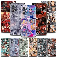 phone case for samsung galaxy a72 a52 a53 a71 a91 a51 a42 note 20 ultra 8 9 10 plus 5g cases cover hot game genshin impact anime