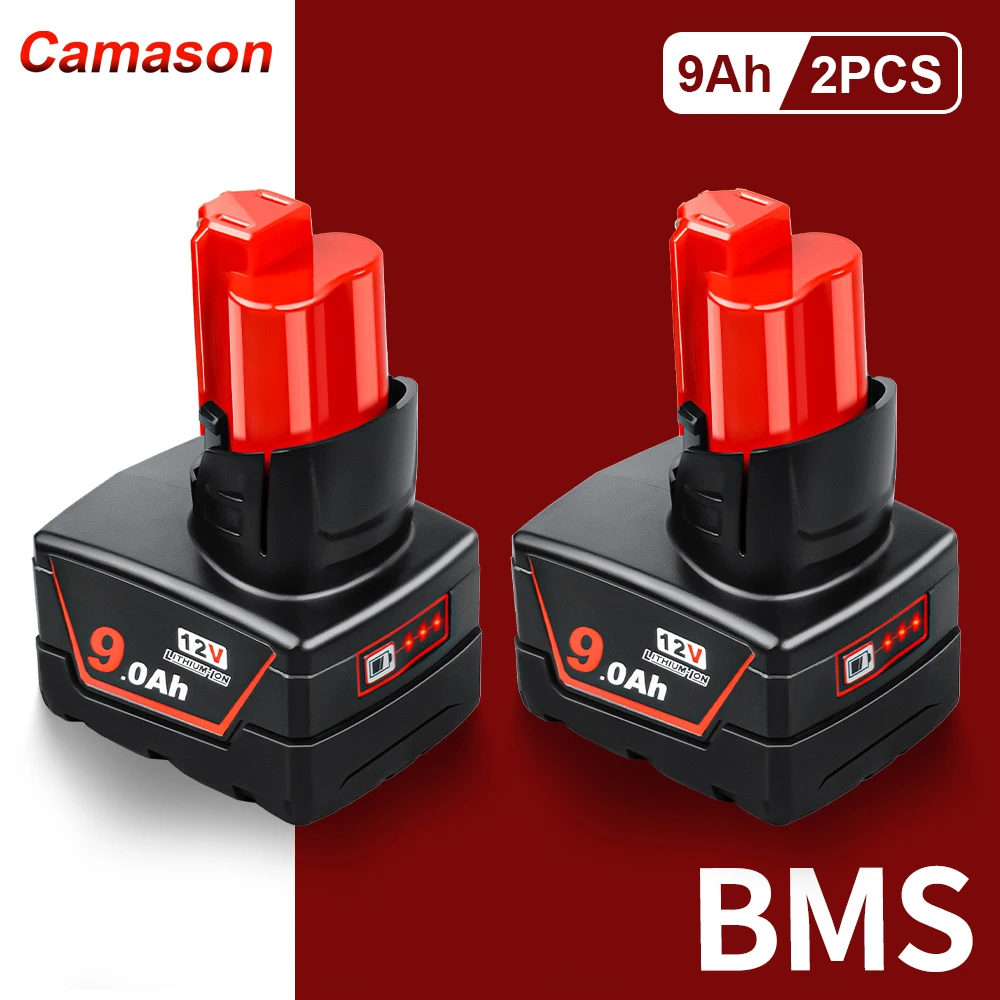 

Аккумулятор Camason 12В 6/9 Ач для Milwaukee M12