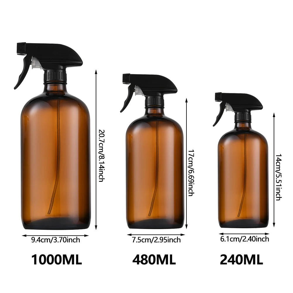 

1PC Refillable Empty Glass Spray Bottles Container with Triggers Caps for Essential Oils Lotions Perfumes Empty Bottle