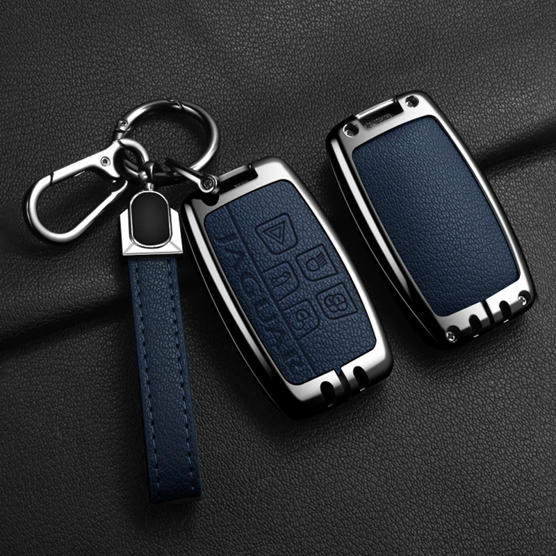 Чехол для ключей от автомобиля для Jaguar XF XJ XE S-Type F-Type X-Type F-Pace I-Pace E-Pace Android XFR XKR Кожаный брелок из цинкового сплава (art.: 3920cc8a8fae6) - 3920cc8a8fae6