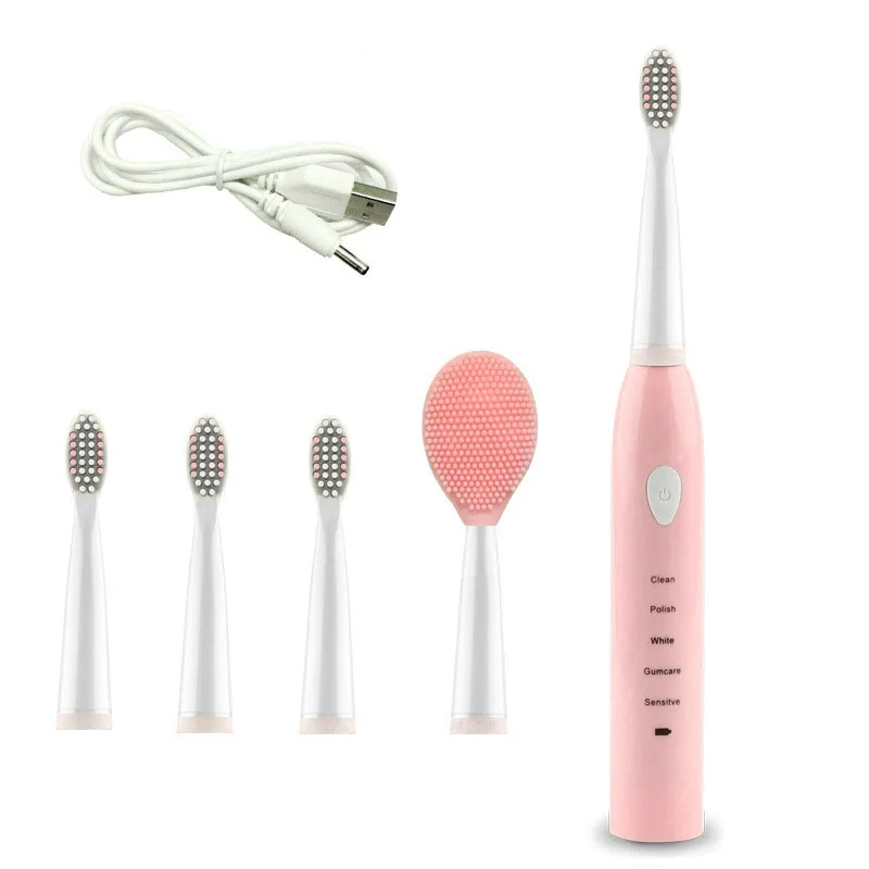 

Ultrasonic Sonic Electric Toothbrush USB Charge Rechargeable Tooth Brushes Washable Electronic Whitening Teeth Brush
