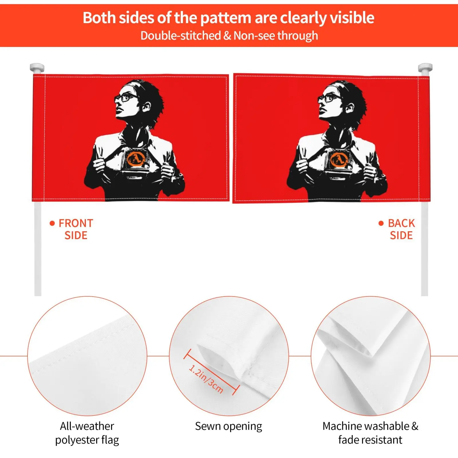 Половина Жизни Alyx 2020 Открытый Декор флаг Автомобильный половинная жизнь headcrown port