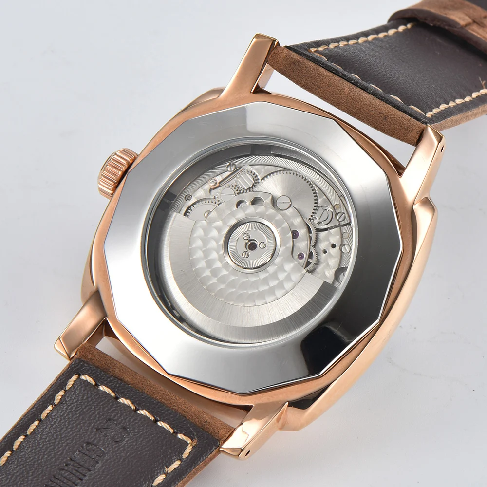 Фото Модный бренд DESIGN ST2557 44 мм Мужские часы Сапфировые автоматические механические часы Деловые часы со светящимся циферблатом №5