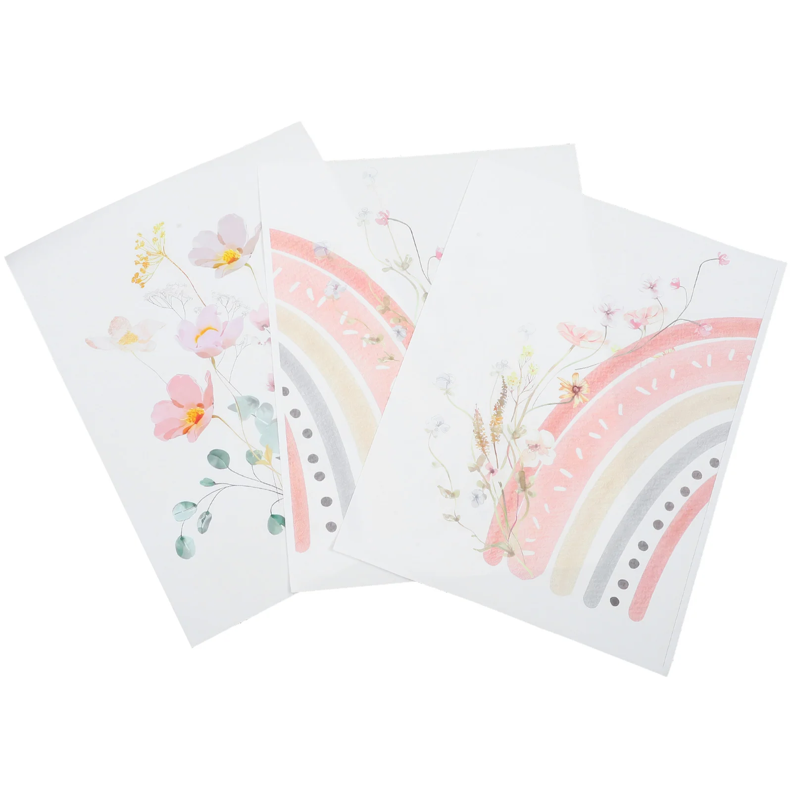 

Rainbow Wall Paintings Decorative Birthday Decoration Girl Flowers Print Bedroom