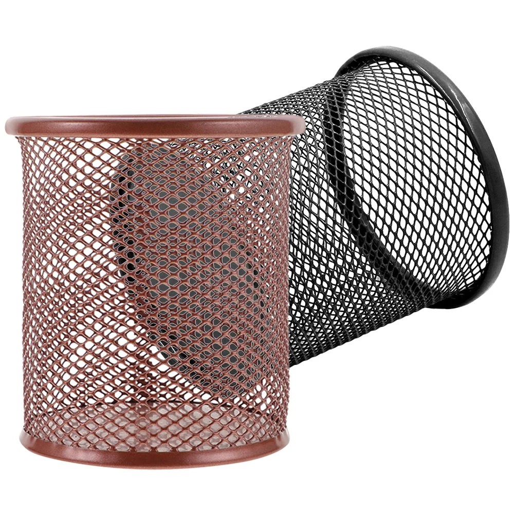 

Paper Clip Storage Bucket Pencil Cup Holder Mesh Organizer for Desk Holders Metal