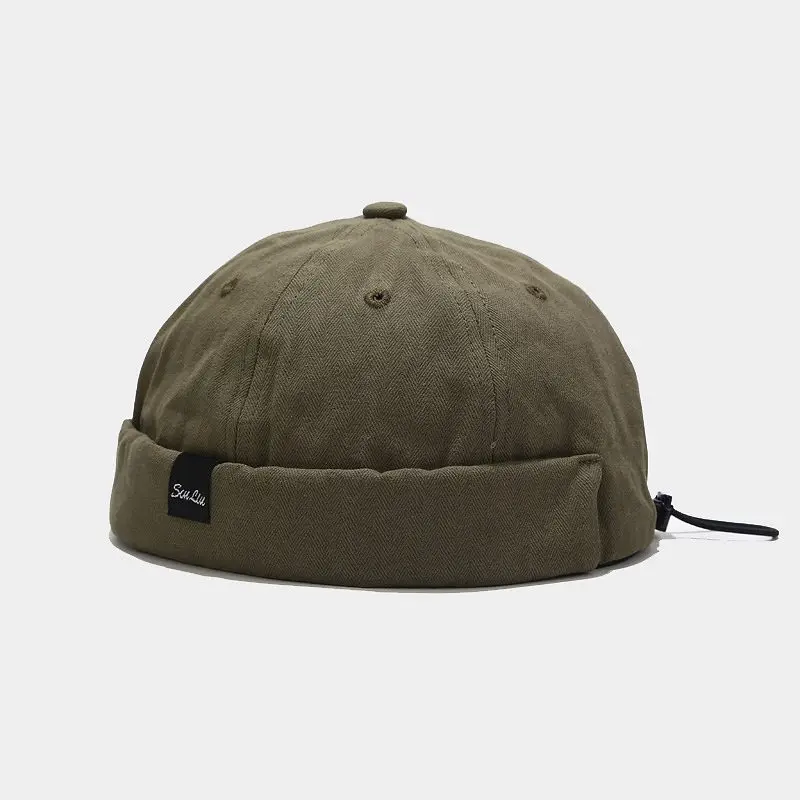 Vintage Beanie Hats Men Summer Landlord Hat Women Docker Sailor Biker Cap Street Brimless Skull Loop Adjustable Cotton Wholesale |