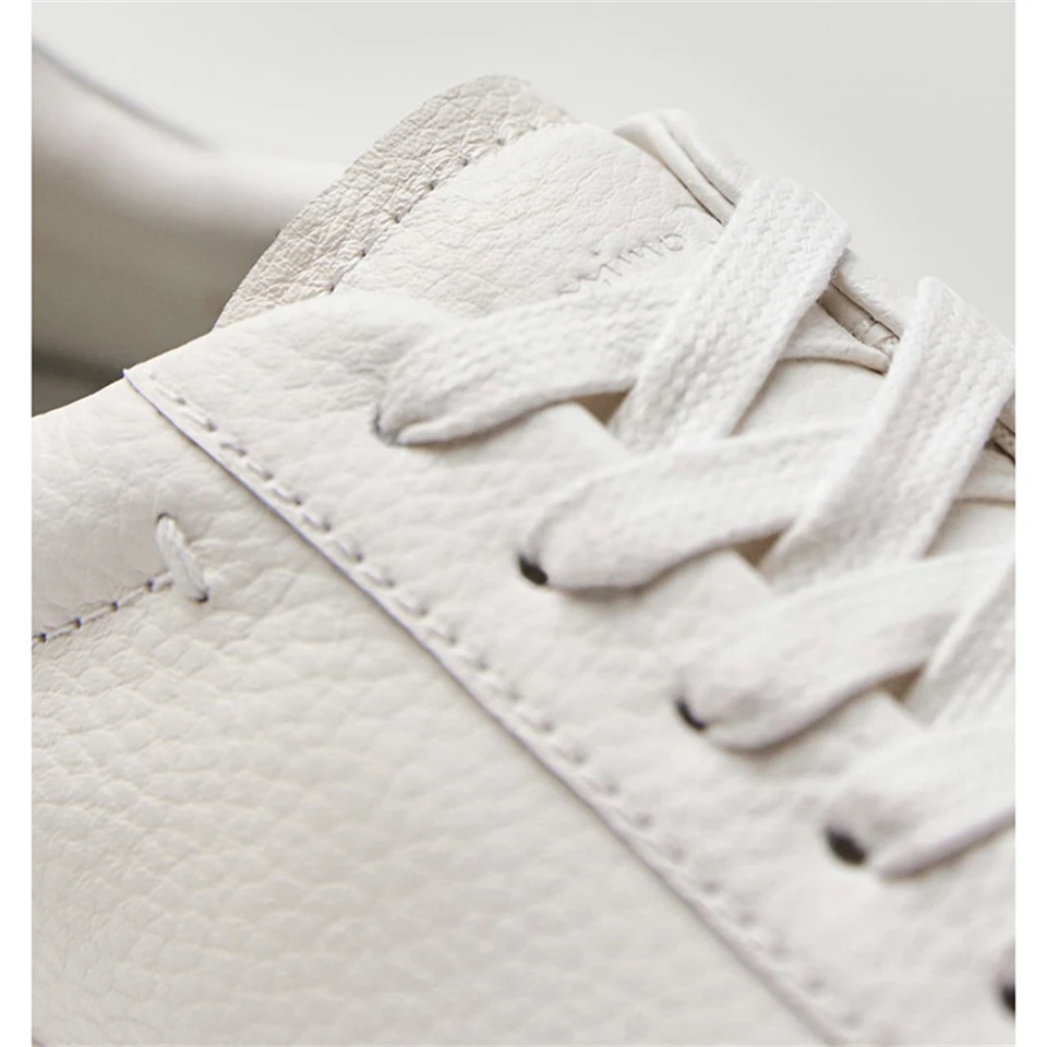 2023 Women Genuine Leather Shoes Spring Trend Female Casual Flats Sneakers Comfort Vulcanized Platform Shoes Zapatillas De Mujer