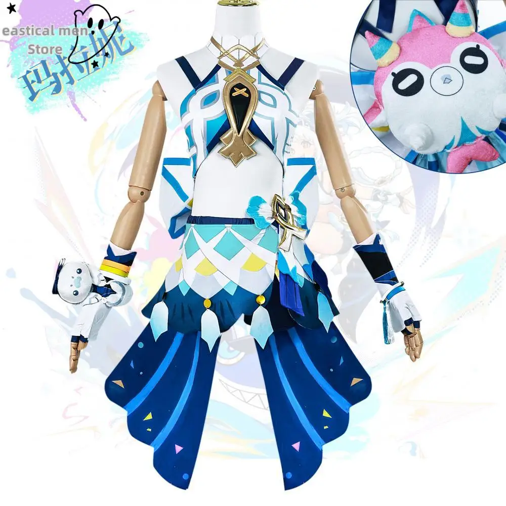 Genshin Impact Muinaa Косплей Платье Костюм Женский Natlan Экипировка Униформа Парик Полные