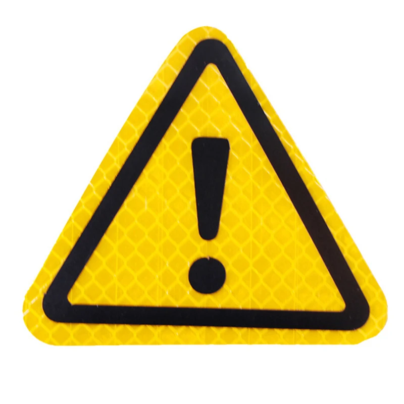 

Треугольный знак исключения, светоотражающий предупреждающий знак, автомобильная наклейка, светоотражающая наклейка для ночного вождения, безопасности для автомобиля, защита от столкновений, 1 шт.