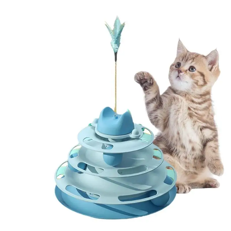 

Забавный вращающийся шарик для кошек, забавная ветряная мельница, игрушка для домашних животных, игрушки для кошек, товары для кошек, Интерактивная игрушка с пером для домашних кошек
