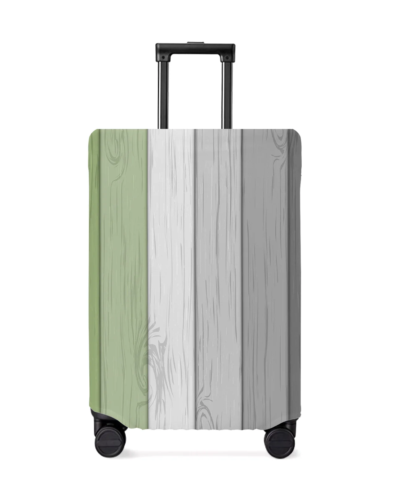 

Vintage Sage Green Grey Gradual Gradual Wood Grain Travel Luggage Cover Elastic Baggage Cover Suitcase Case Travel Accessories