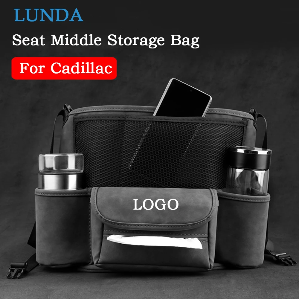 

Замшевые зазоры на спинку сиденья, подвесная сумка для автомобильного сиденья, Средняя сумка для хранения для Cadillac XT5 CTS SRX AT5 XT4 XTS ATS CT6 SLS XT6, ак...