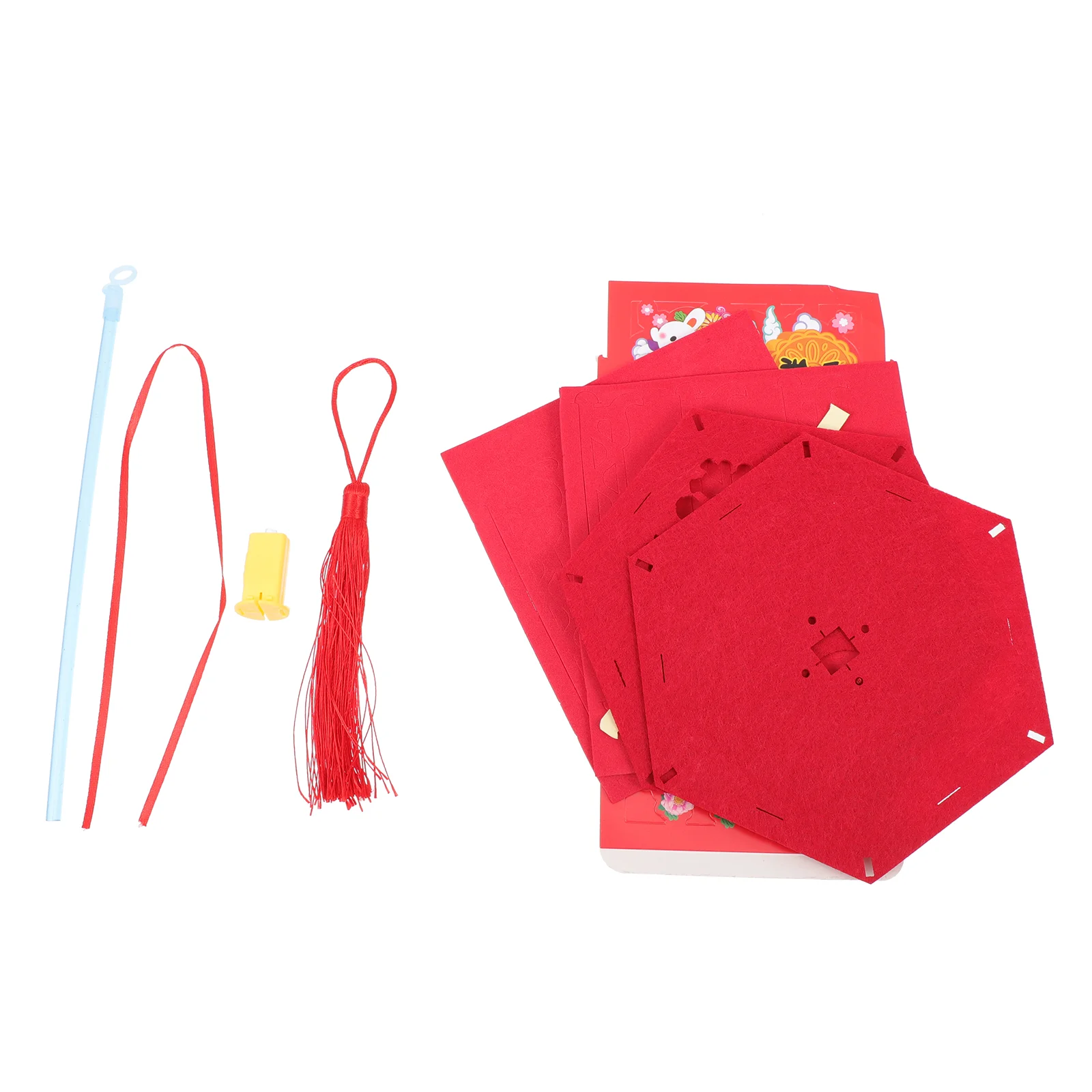 

Lantern Chinese Lanterns Year Paperfestival Spring New Pendant Diy Handheld Glowing Pendants Hanging Lightred Decorative Craft