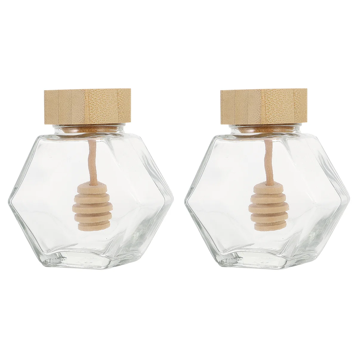 

Honey Jars Jar Empty Container Glass Canning Dispenser Holder Decorative Bottles Pot Beehive Little Bottle Yogurtsmall Mason
