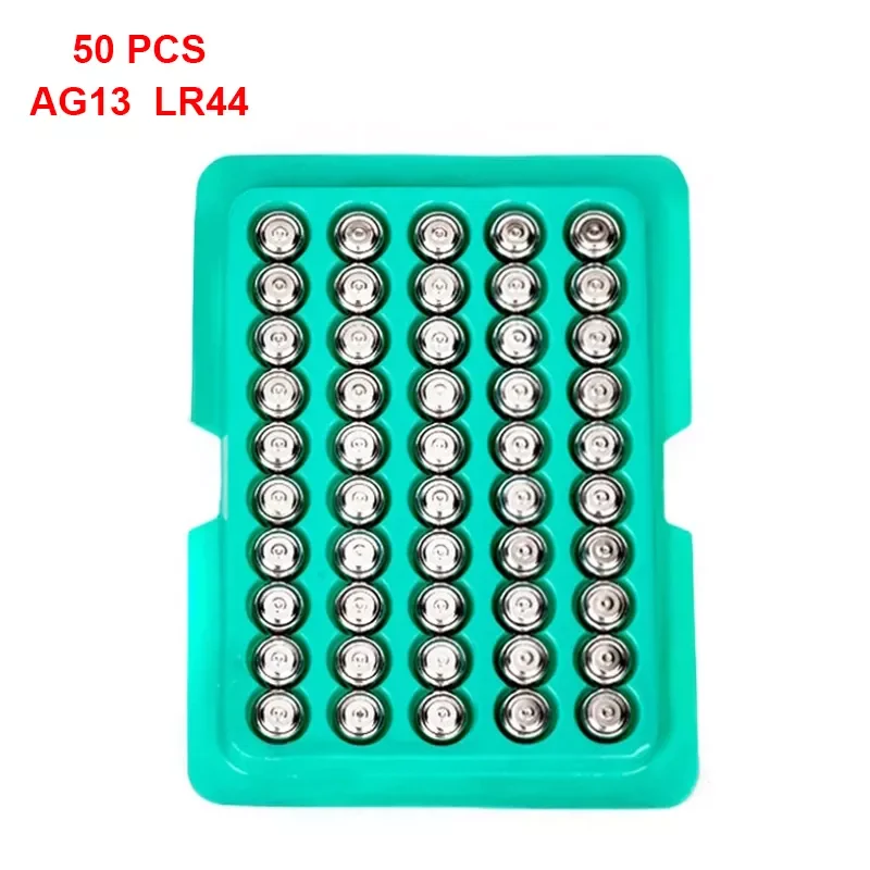 

NEW 50PCS LR44 AG13 High quality Original Alkaline Button Batteries 357 357A A76 GPA76 Cell Coin Battery AG 13 1.5V For Watch