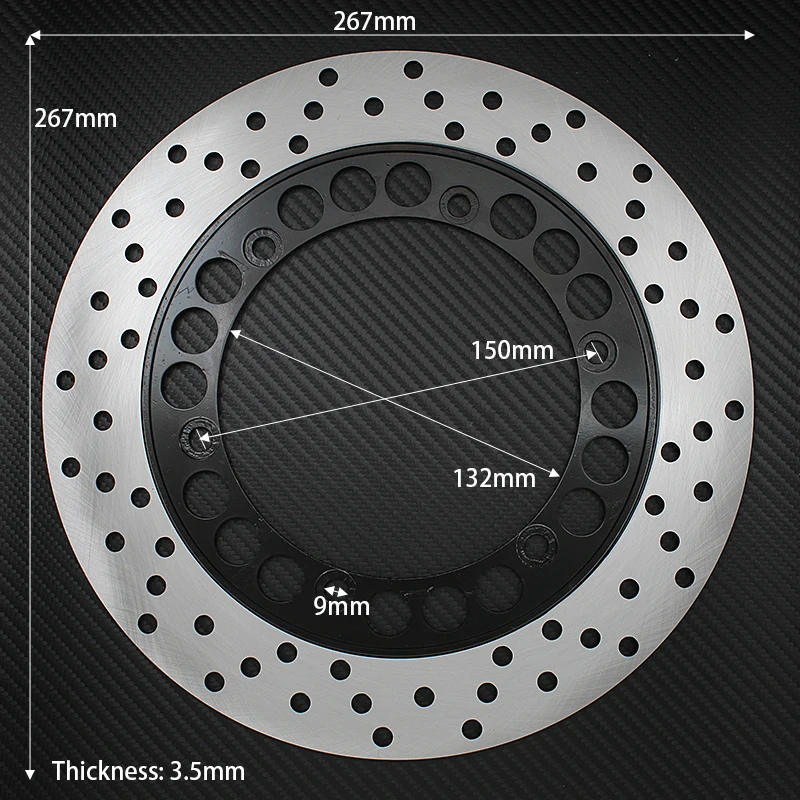 Фото Для Yamaha XP500 T-Max 500 FZS1000 Fazer FZR1000 MT-01 1670 BT1100 XJ900S FZ750 XJ600 RD350 RZ250R RD350R Мотоцикл Задний Тормозной Диск Ротор №2
