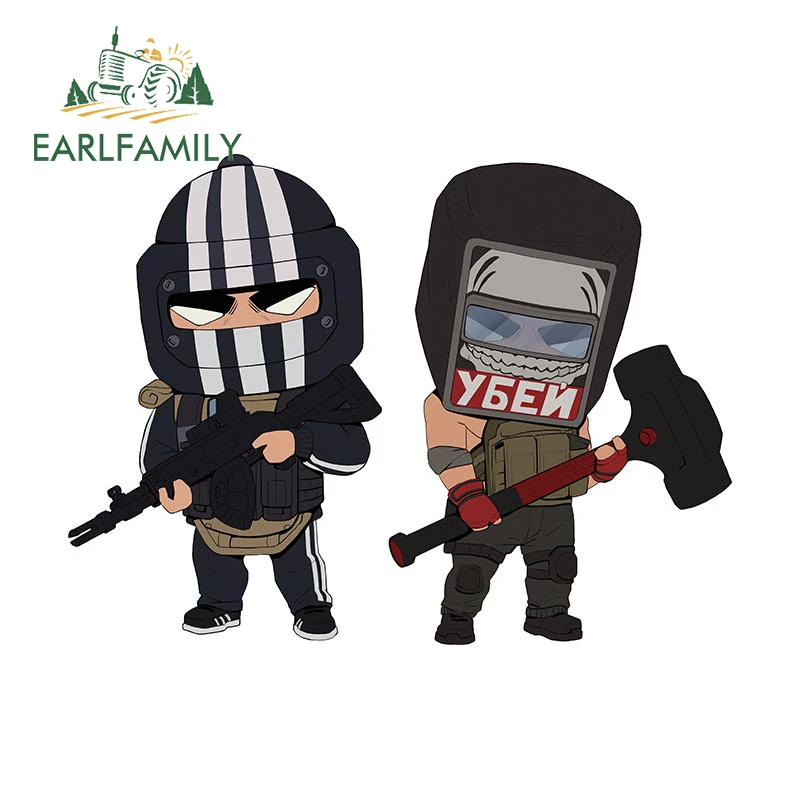 

EARLFAMILY 13 см для побега из тарков, аркадная игра, автомобильная наклейка, индивидуальная аниме Веселая искусственная наклейка с защитой от царапин, наклейки